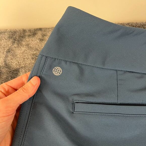 Adidas Fleece Lined Golf Pants Men's L 34X31 Pull On Blue Performance Stretch - Picture 10 of 12